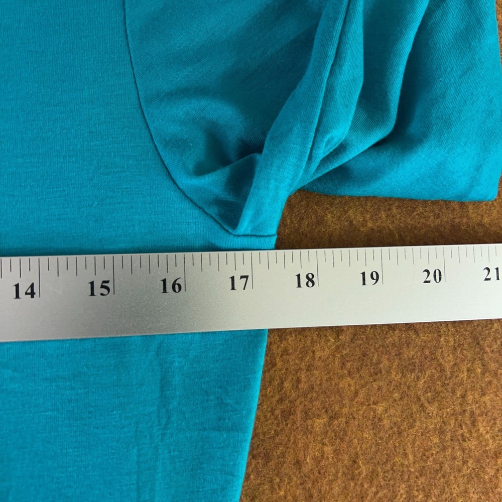 Anrabess Womens Size Small Blue Long Sleeve V Neck Tiered Dress NWT - Picture 8 of 11